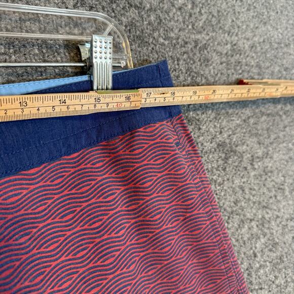 Fair Harbor Swim Trunks Mens 34 Red Geometric Board Shorts Swim Surf Casual - Picture 5 of 10